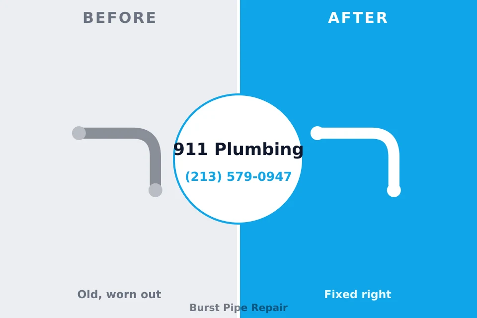 Before and after: plumbing repair Raubsville, PA
